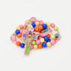 Kids Cartoon Colorful Cross Necklace Beaded Handmade Rope Knot Color Matching Bracelet Pendant