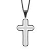 2024 Hot Sale New European and American Religious Men's Hollow Stainless Steel Two-color Cross Pendant
