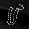 Hot Sell Rosary Necklaces Jesus Virgin Mary Catholic Religious Rosary Necklace for Pary