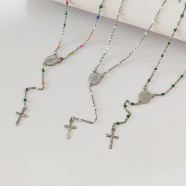 28b09ff90973608c7968492f1c493606_H2a7275a9d7e44a68895a485369c3d4c1g_avif=close&webp=close Komi Catholic 0.4 Stainless Steel Cross Pendant Necklaces Religious Jesus Jewelry