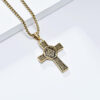 29745aee8b05860e9e069dc2d908faf8_Hdb5db16212094bbbb05a8a71e21f5ddeF_avif=close&webp=close KOMI Vintage Masonic Stainless Steel Cross Necklace for Men Celtic Cross Pendant Necklace for Men Boys 24 Inches Box Chain Gifts