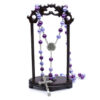 2024 Komi Catholic Two Colors Purple Pearl Beads Rosary Jewelry Para Rosarios Cross Pendant Necklace