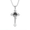 2d2aa7042bb682afaa7c1a4fa62f94c6_Hbb8443ccaa5c42e0861f3bfb72c5a893q_avif=close&webp=close KOMI Cross Necklace for Men Silver Gold Stainless Steel St.Benedict Jesus Cross PendantNecklace for Men Box Chain 24 Inches Gift