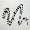 Komi Pearl Multi Colourful Rose Bead Our Lady of Lourdes Virgin Mary Medals Necklaces Religious Cross Prayer Rosary Necklace