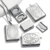 KOMI Stainless Steel Rectangular Phase Box Pendant Retro Envelope Pendant Diy Creative Necklace Accessories Phase Box