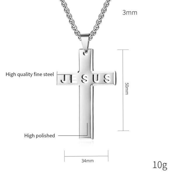 34b520ccc8330b8326a4cd235b145f8d_H69d2644797ca45cbb2b569ef8bbbe0034_avif=close&webp=close KOMI Cross Necklace for Men Silver Black Gold Stainless Steel Jesus Cross Pendant Necklace for Men Boys 24 Inch Religious Gifts