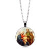 Dreamwork Hot Sale Virgin Mary Jesus Miraculous Medal Pendant Necklaces Metal Alloy Coat Chain Necklace Pendants Religious Gifts
