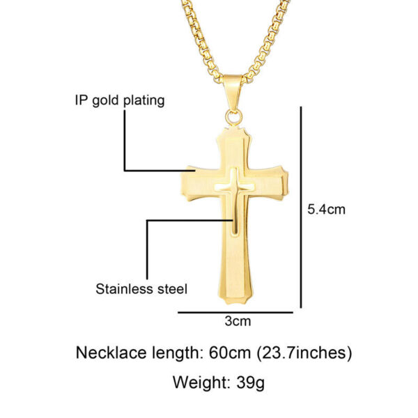 371e9eb70b5defad5349c314f1c42a1f_H808de81911a94621a4b974dddb26a88fo_avif=close&webp=close Komi Stainless Steel Cross Pendant Necklace Hot Sale Titanium Steel Non-fading Necklace