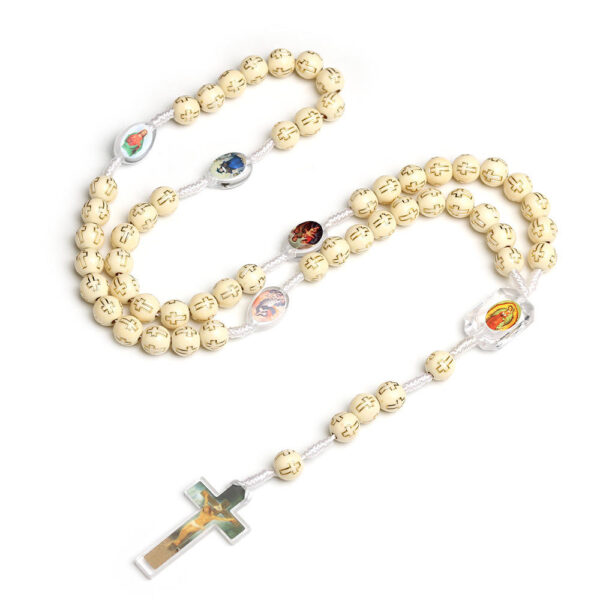 38449f0bd285ebfea9f142fd30a2ccd0_H176d05017c084030a9130c630e9c0565h_avif=close&webp=close KOMI 2024 New Cross Jesus Plastic Beaded Jewelry Hand-woven Rosary Necklace Wholesale