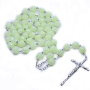 20mm Luminous Night Glow Bead Necklace Hanging Wall Decoration Cross Wall Rosary