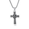 3b35aeaaa2efd1ffdab4f6393283c121_H086ab114a88f4cf0b3772cedca90f1c4n_avif=close&webp=close KOMI Vintage Masonic Stainless Steel Cross Necklace for Men Celtic Cross Pendant Necklace for Men Boys 24 Inches Box Chain Gifts
