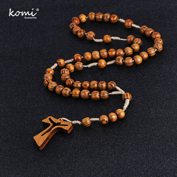 3bb9eb8352bf4987939192dbec9f76c4_Hb6ae89c706be414883c6ba56686644efK_avif=close&webp=close 2024 New Wooden Beads Hollow Cross Pendant Necklace for Women Men Catholic Christ Religious Jesus Rosary Jewelry Gift
