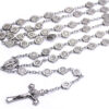 2024 Hot Religious Jewelry Christian Church Saint Benedict Rosary Necklace Prayer Beads Cross Necklace
