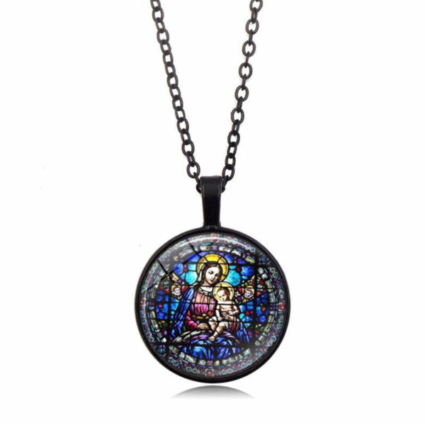 2024 Dreamwork Religious Jewelry Necklace Virgin Mary Pendant Necklaces Fashion Coat Chain Necklace for Women Wedding Gifts