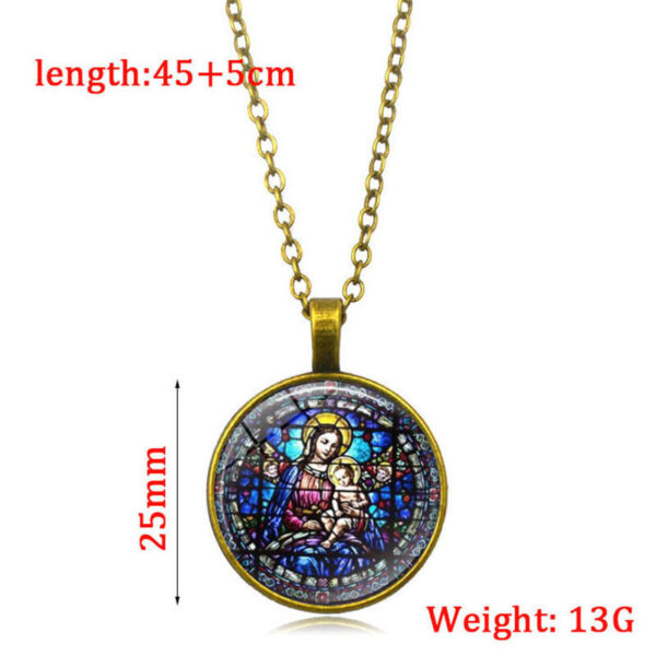 2024 Dreamwork Religious Jewelry Necklace Virgin Mary Pendant Necklaces Fashion Coat Chain Necklace for Women Wedding Gifts