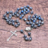2024 Komi Religious Jerusalem Catholic Imita Ceramic Beads Ornament Cross Pendant Rosary Prayer Necklace