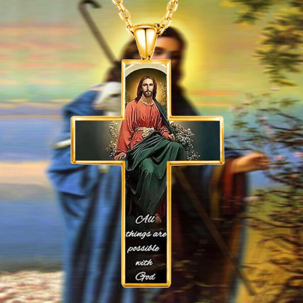 4070ddb8e0203fb3b1292b10da4a91fa_H3fbed9e1a2384f6a9608ad08aa2e435ft_avif=close&webp=close KOMI Cross Necklace Double Sided Design Stainless Steel Religious Necklace Wholesale