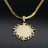 Komi Virgin Mary Prayer Necklace for Women Men Stainless Steel Gold Medallion Necklace Jewelry