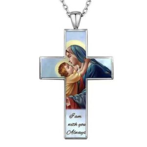 KOMI 2024 Hot Sale Cross Pendant Stainless Steel Double-sided Pendant Religious Necklace