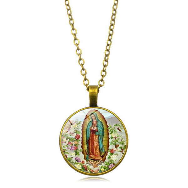 2024 Dreamwork Religious Jewelry Necklace Virgin Mary Pendant Necklaces Fashion Coat Chain Necklace for Women Wedding Gifts
