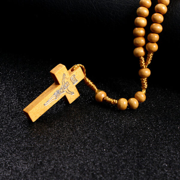 454a04c386844194656c92d3c4bd068f_H53a0a4ba0b844ab2b5a50955002a157e7_avif=close&webp=close Komi Wholesale Dropshopping 6*7mm Wooden Rosary Beads Brand Necklace Pray Necklaces Pray Religious Jesus Beads Jewelry R-328