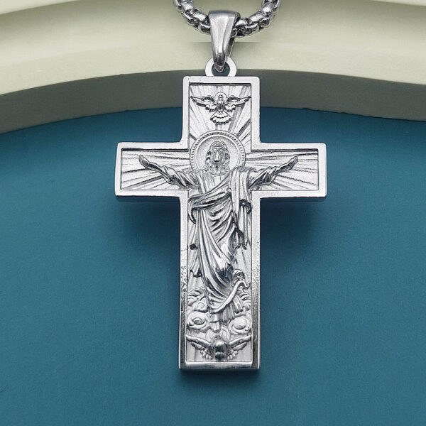 46b06b5ccd0a4865ce9de1546b138110_H5e39cea35738491aa55182fa4816162eP_avif=close&webp=close Retro Personalized Stainless Steel Cross Pendant Necklace Unisex Necklace