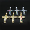KOMI 2024 New Light Luxury Niche Design High Sense Stainless Steel Cross Religious Necklace Diamond Pendant