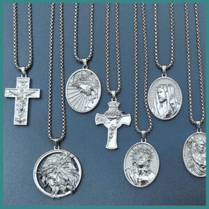 Retro Personalized Stainless Steel Cross Pendant Necklace Unisex Necklace