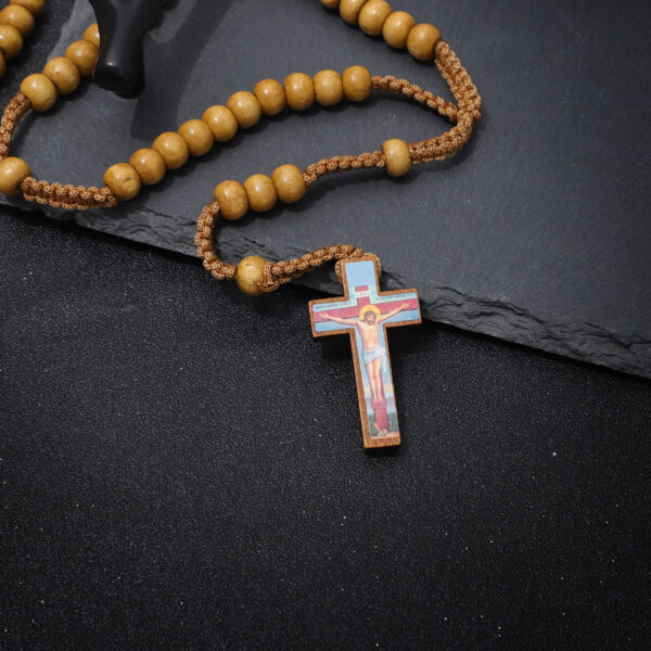 4d98503aba5daaab5b8c7dd4bd2d52ea_Hab5a28784e9244c98344298007748598H_avif=close&webp=close 2024 Wholesale Religious Catholic Wooden Beads Handmade Jesus Cross Pendant Charm Customizable Rose Necklace