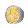 5 Gilded Trend European and American Hip-hop Exaggerated Titanium Steel Jesus Ring Men Gift Religious Jewelry Wholesale