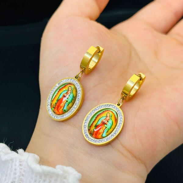 5141f9a09424e226e786cd00d99dd06e_Hc40a5bf98ac647c498aad68a31c19f50T_avif=close&webp=close KOMI Crucifix Stainless Steel Jewelry Oval Madonna Figure Earrings Necklace Premium Set