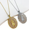 515c22c183b6460c09e2f4fad25202bd_Hc41d25fe40eb418cad70f8532fd70a83Y_avif=close&webp=close KOMI 18K Gold Plated CZ Oval Medal Virgin Mary Pendant Necklaces Women's Necklace Luxury Stainless Steel Chain Religious Jewelry