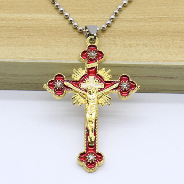 2024 Komi New Religious Corss Hot Selling Gold Plated Necklace Jewelry