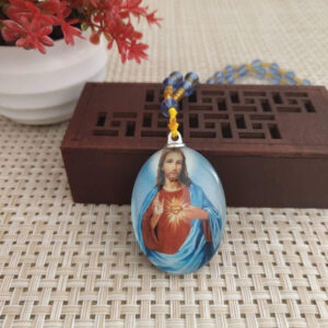 Komi Hot Selling Foreign Trade Exquisite Cross Double-sided Holy Father Mother Necklace Pendant Gifts with Accessories