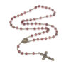 2024 New Religious Jesus Natural Multicolor Stone High Grade Cross Rosary Necklace Religious Jewelry Wholesale Wholesale