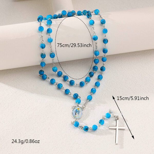5679bf60232ee1dbd1d499e86fa8a567_H00369af492ef46b4884b1f8ebe86cd9dJ_avif=close&webp=close KOMI 6mm Glass Rosary Beads Catholic for Men Rosary Necklace for Religious Prayer Cross Necklaces Glass Beaded Y Necklaces Gifts