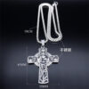 Komi Eucharist Halo Grape Juice Cross Necklace Stainless Steel Men's and Women's Holy Spirit Church Chain Jewelry