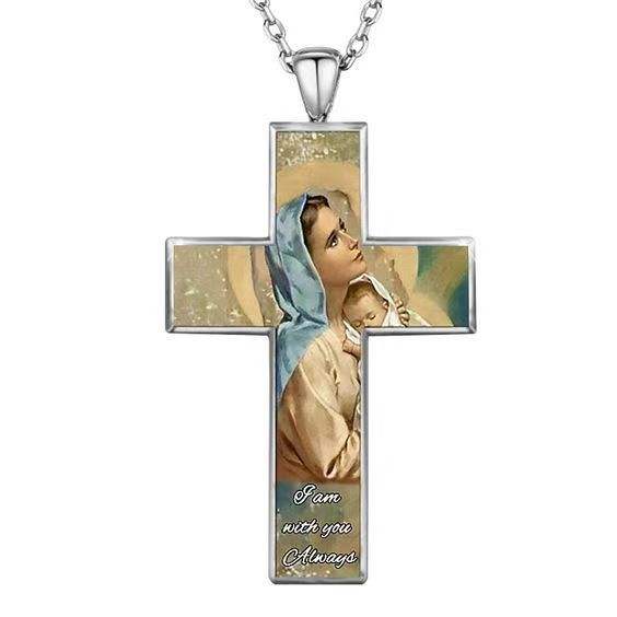 5b6360bde90ea6a5282aa1fec54c9d2e_H9782f4b96c824b9ba916a24a2586c2b0K_avif=close&webp=close KOMI 2024 Hot Sale Cross Pendant Stainless Steel Double-sided Pendant Religious Necklace