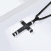 5bc3ea3cb9eb0b8bcf80533245e24675_Hffb7ba3f6cc84472a19c9203fad100bbH_avif=close&webp=close KOMI Mens Stainless Steel Cross Necklace Simple Silver Black Gold Crucifix Cross Pendant Necklace for Men Fashion Jewelry Gift