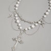 5c0cedb01875ef114151b8b0c3a052ab_H67ac55f937754d6cb115e06eca043c8ag_avif=close&webp=close KOMI Fashion Double Layered Imitation Pearl Necklace with Tassels Star Cross Pendant Necklaces for Women Girls Wedding Party