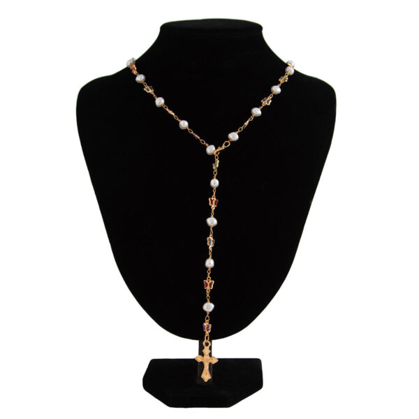 5d59c90ce36bc7db27d36ab61101f4c4_H60b66e8d4484443da14b25e4ce251dac3_avif=close&webp=close KOMI Crucifix Cross Necklace for Women Colored Enamel Butterfly and Pearl Chain Gold Jesus Cross Pendant Necklace for Girls Gift