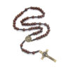 2024 New Religious Jesus Wood Beads High Grade Cross Rosary Necklace Religious Jewelry Wholesale Wholesale