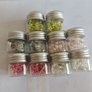 2024 Glass Bottle Packaging Multicolor Plastic Beads Rosary Jesus Our Lady Religious Jewelry Wholesale