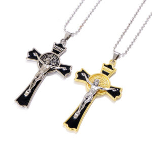 New Inri Crucifix Jesus Cross Pendant Necklaces Lucky Chain Jewelry Gift for Women Men Necklaces