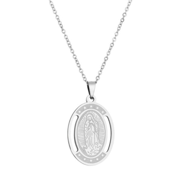 Komi 2023 New Hot Selling Stainless Steel Virgin Mary 18 k Gold Plated Pendant Necklace