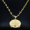 Komi Fashion Large Saint Benedict Cross Stainless Steel Men's Necklace Gold Chain Necklace Jewelry