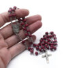 Hot Selling Rosary Cross Necklace Rose Scented Rosary Fatima Religious Jewelry Gift