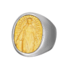 6 Gilded Trend European and American Hip-hop Exaggerated Titanium Steel Jesus Ring Men Gift Religious Jewelry Wholesale
