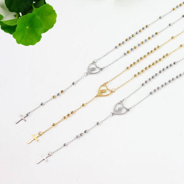 6291ac8b7979aee07e41303b8307fe92_Ha78829d19d29462ab5797dd4749abe69f_avif=close&webp=close Komi Stainless Steel Vintage Priest Church Pendant for Men and Women Niche Trend Cross Rosary Madonna Necklace