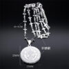 Komi Fashion Large Saint Benedict Cross Stainless Steel Men's Necklace Gold Chain Necklace Jewelry